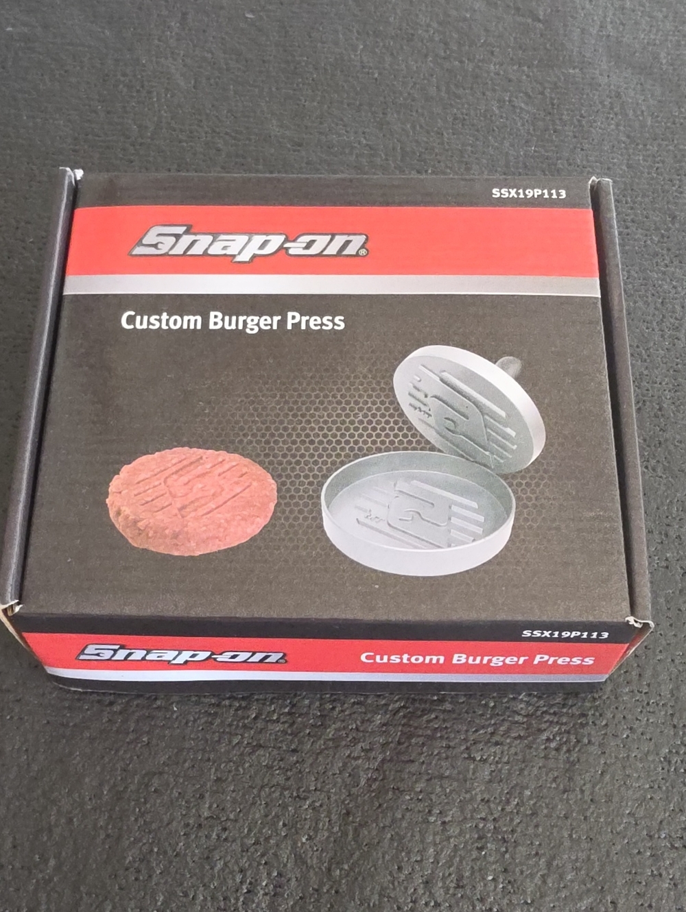 Snap Custom Burger Press - Black and Red Box
